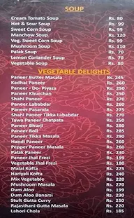 shree shyam restaurant menu 2