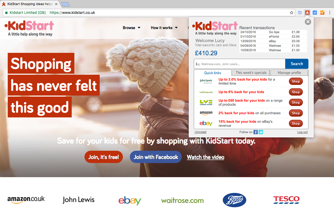 KidStart Savings Prompt Preview image 0