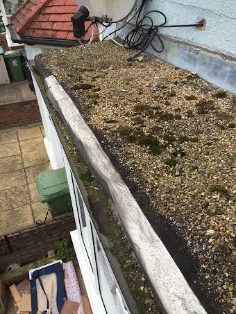 New rubber roof on bay window. album cover