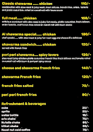 Al Shawarma menu 1