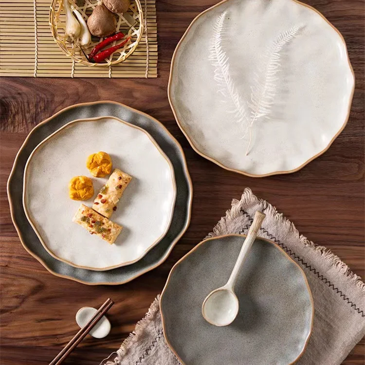 Novo conjunto de louças criativas de luxo para uso doméstico, alta sensação de lar, design elegante para refeições memoráveis.