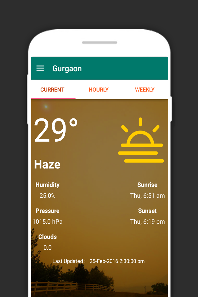 My Weather Screen 1