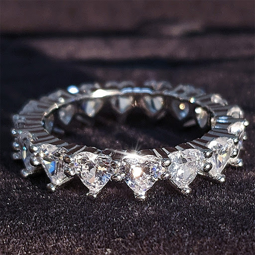 Title 6, Bague en zircon pour femme. Bijou étincelant, é...