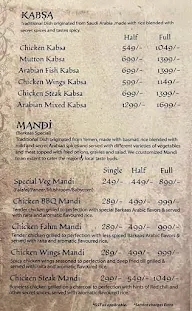 Barkaas Indo Arabic Restaurant menu 2