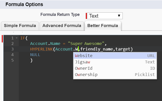 Better Salesforce formula editor Preview image 3