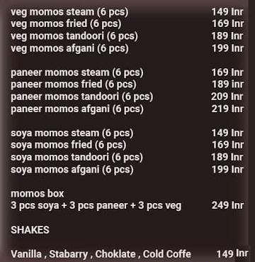 Momos World menu 