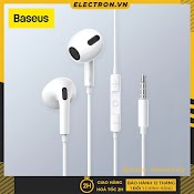 Tai Nghe Có Dây Baseus Encok H17/H19 Wired Earphone 3.5Mm 1.2M , Tích Hợp Micro Đàm Thoại Chất Lượng Cao