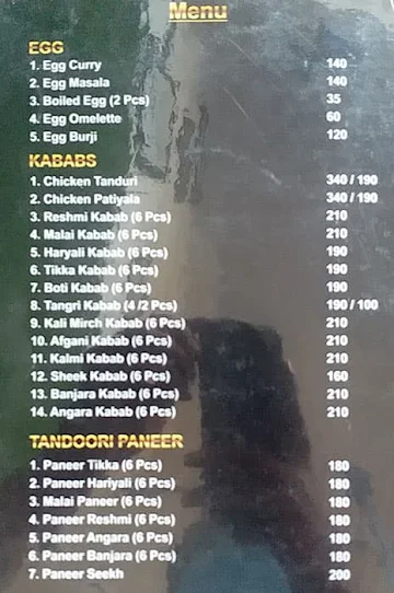 Biryani B Box menu 