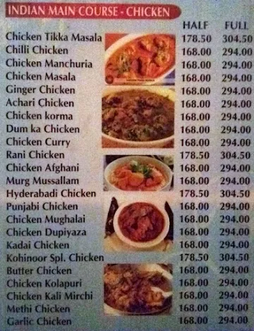 Kohinoor Resturant menu 