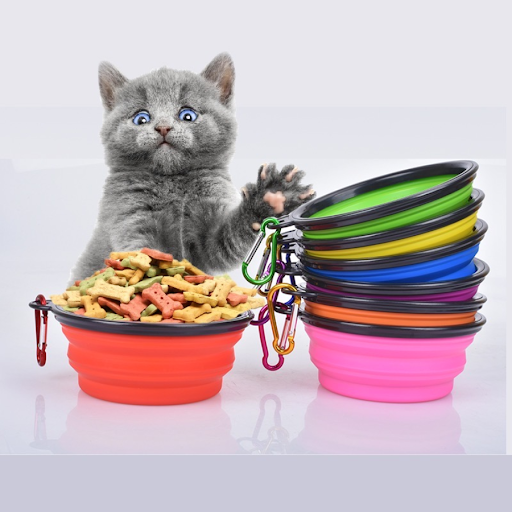 Portable Collapsible Dog Bowl: Perfect for Pet Traveling, Camping, and Walking!