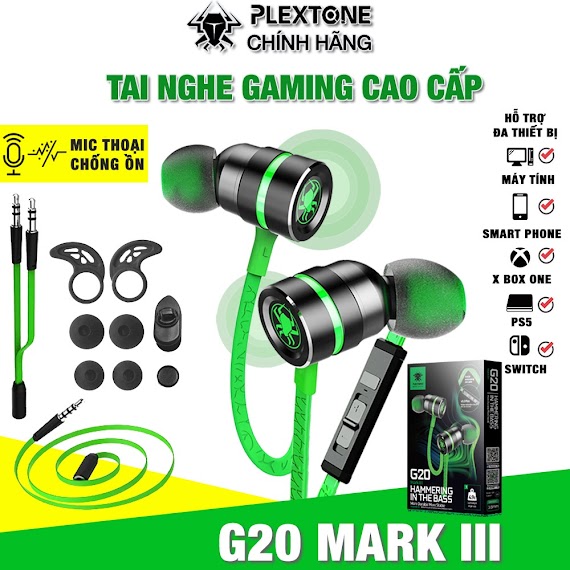 Tai Nghe Chuyên Game Gaming Plextone G20 Xmowi Rx3 Có Game Dual Mic Cực Hot, Chơi Tốt Pubg Mobile New 2022