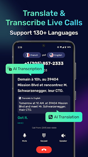 Screenshot AI Phone: Live Call Translate