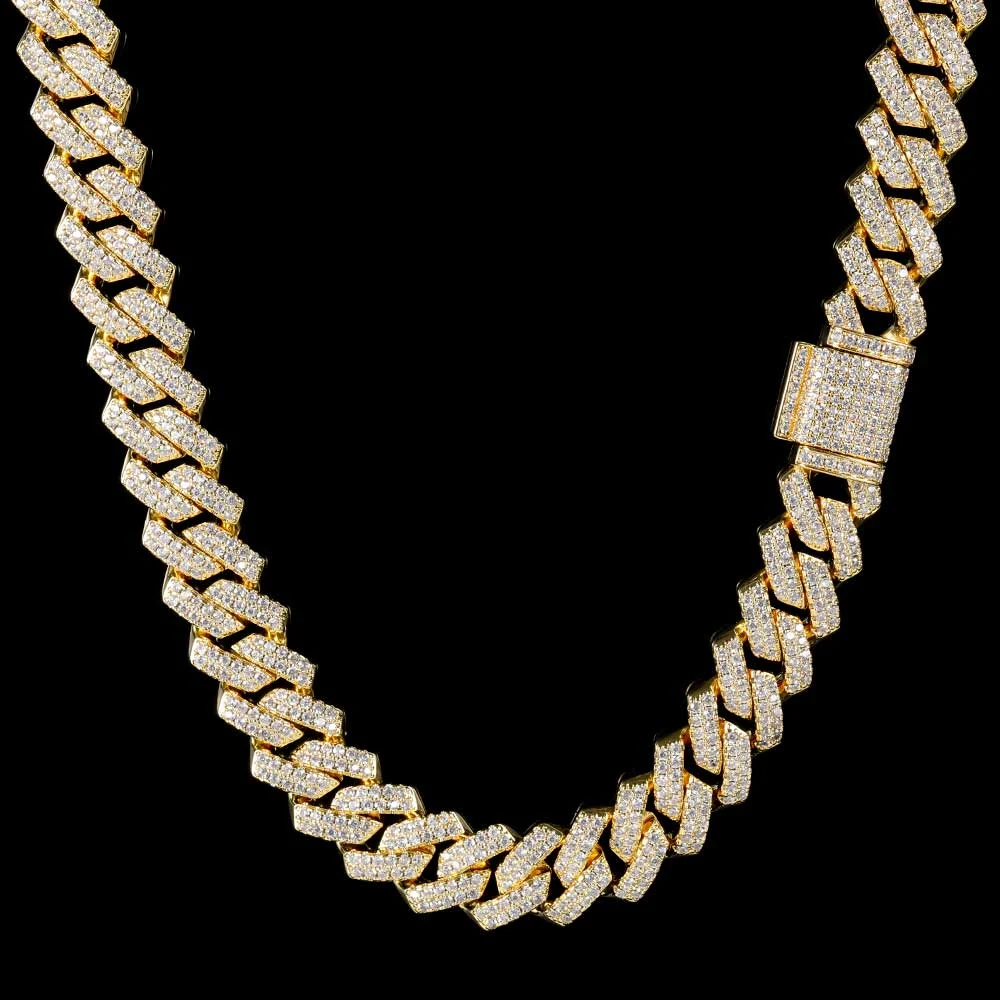 Title 20, Collier Hip Hop 14mm Double Rang Bracelet Barre...