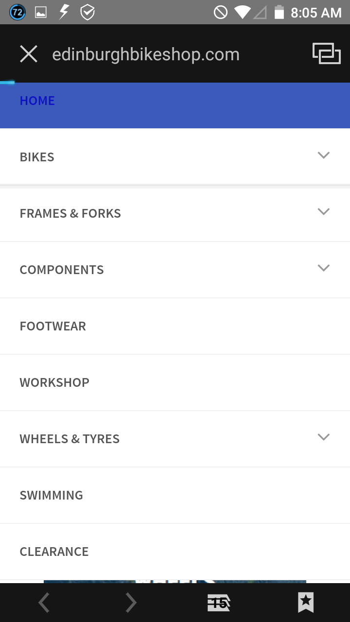 Edinburgh Bike Shop Screen 2