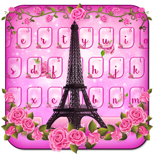 Pink Rose Paris Keyboard