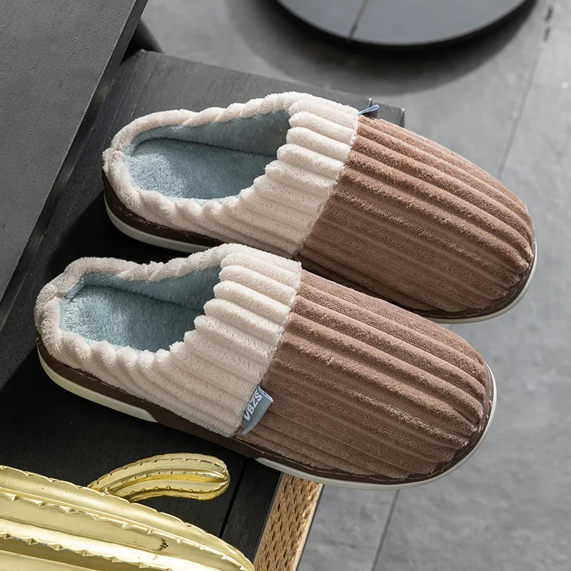 Women's Cotton Slippers Autumn and Winter Indoor Home Shoes, Confinement, Low Sole, Cozy and Warm, Perfect for Relaxing 