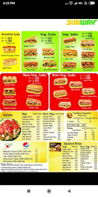 Subway menu 2