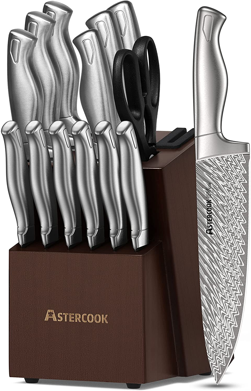 Astercook Damascus Kitchen Knife Set