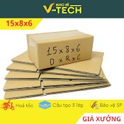 Hộp Carton Đóng Hàng 15X8X6Cm Hộp Giấy Gói Hàng Nhỏ Đựng Phụ Kiện