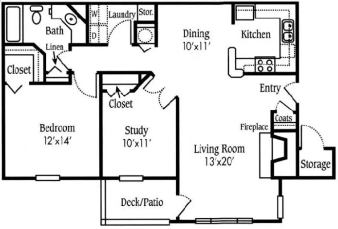 2x1 Floorplan Diagram