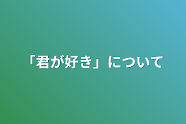 「君が好き」について