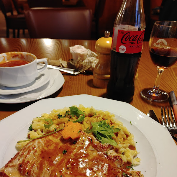 GF spaetzle with turkey and brown gravy