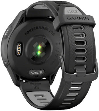 Garmin Forerunner 265 GPS Smartwatch - 46mm, Black Bezel and Case, Black/Powder Gray Silicone Band alternate image 1