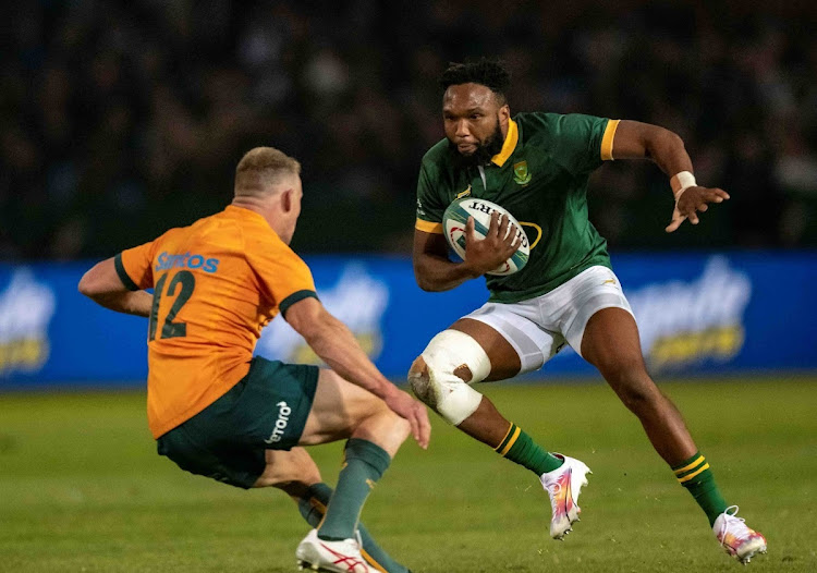 The Boks' Lukhanyo Am in action in Pretoria. Picture: JOHANN MEINTJIES