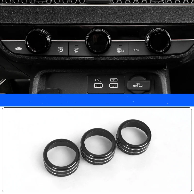 Anneau de Décoration Bouton Climatisation pour Honda Civic 22 11e Génération, Personnalisez et Protégez l'Intérieur