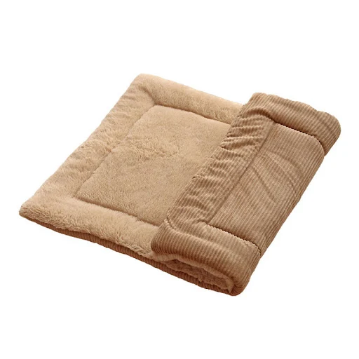 Warm and Soft Plush Big Dog Mat and Corduroy Double-sided Hand Washable Pet Cushion Winter Cat and Dog Thickened Sleepin