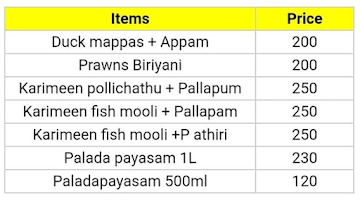 Ethnic Food Square menu 