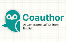 Coauthor: English to LaTeX, Powered by AI small promo image