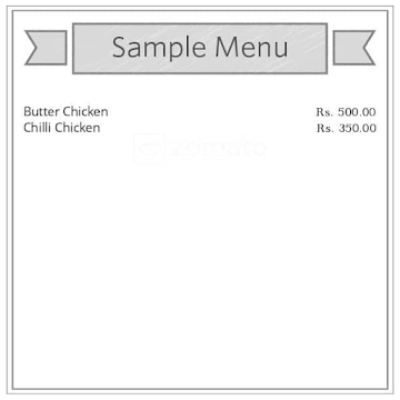 Chicken Hub menu 