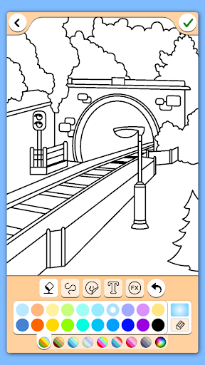 Screenshot Train game: coloring book.