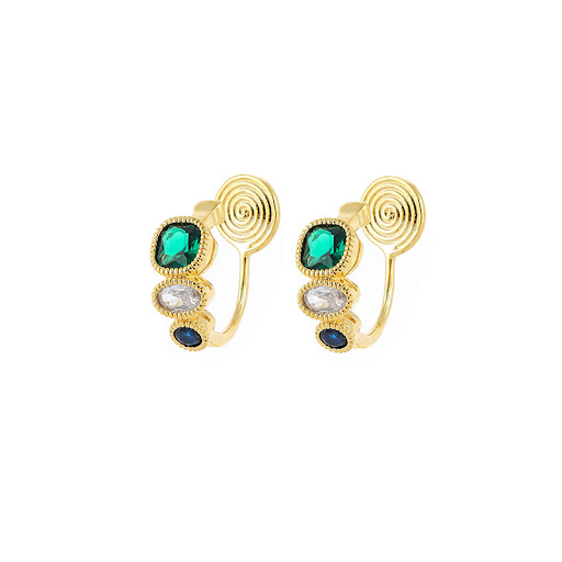 Title 8, French Contrast Emerald Zircon Earrings Elevate...