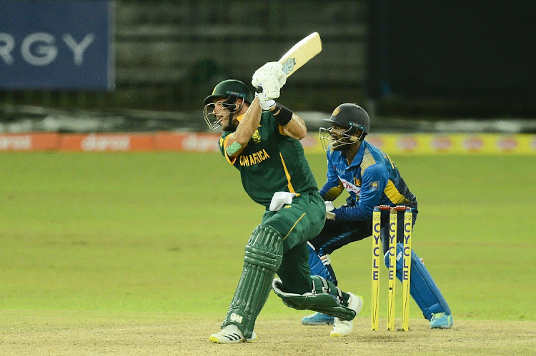 Proteas batsman Aiden Markram playing a shot during the first ODI against Sri Lanka in Colombo.