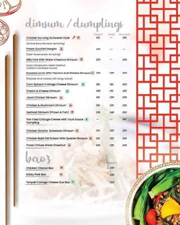 Shanghai - Flavours of China Town menu 