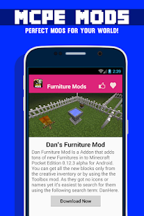 How to install Furniture MOD For MCPE! 1.1 unlimited apk for pc