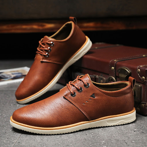 Title 3, Mens Casual All-match Black Leather Waterproof...
