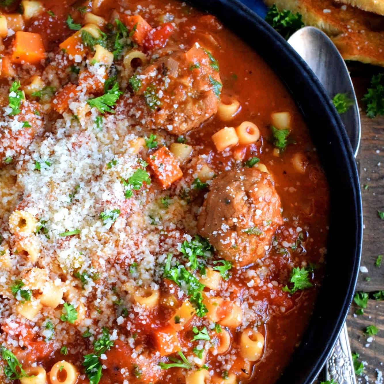 Hearty Meatball Soup