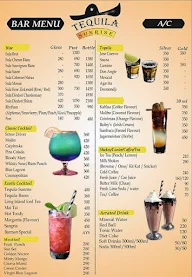 Tequila Sunrise menu 1