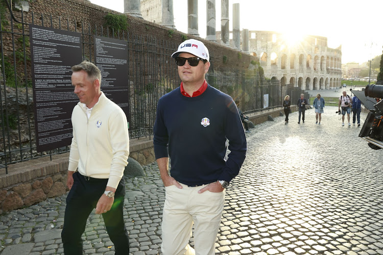 Team captains Luke Donald of England and Zach Johnson of the US. Picture: LORENZO PALIZZOLO/GETTY IMAGES