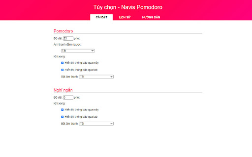 Navis Pomodoro - Quản trị thời gian