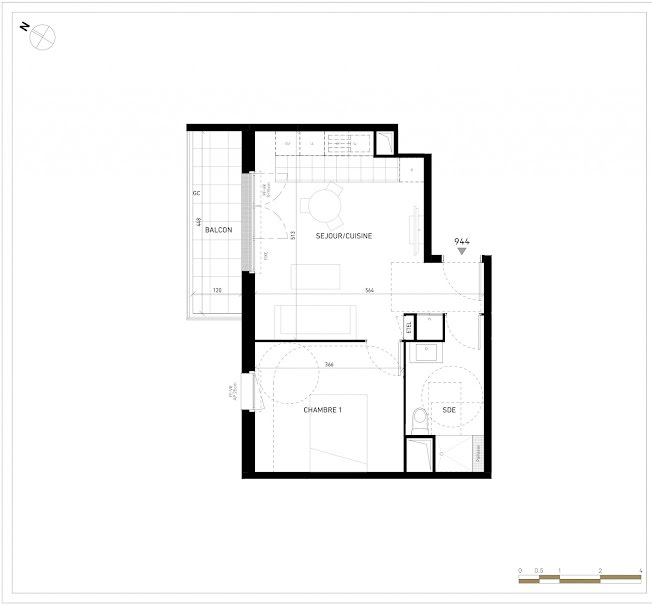 Vente appartement 2 pièces 40.31 m² à Viry-chatillon (91170), 214 000 €