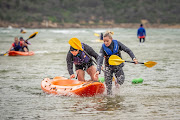 #Fortuner4x4Challenege contestants Trevor Lagerwey and Kirsten McDonald rowed their hearts out to accumulate points.