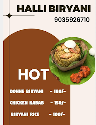 Halli Biryani menu 1