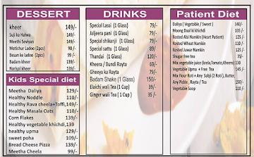 Special Food Corners menu 