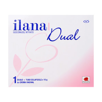 Ilana Dual Isoconazol 1%/100mg Procaps Crema Vaginal Tubo x 10 gr + 1 Óvulo  