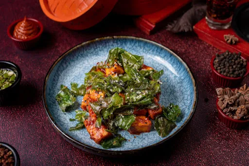 Sichuan Cottage Cheese With Crackling Spinach