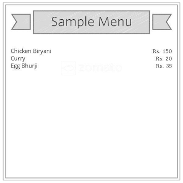 Sri Annapurna Curries menu 